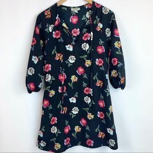 Tucker For Target M Dark Floral mini dress puff